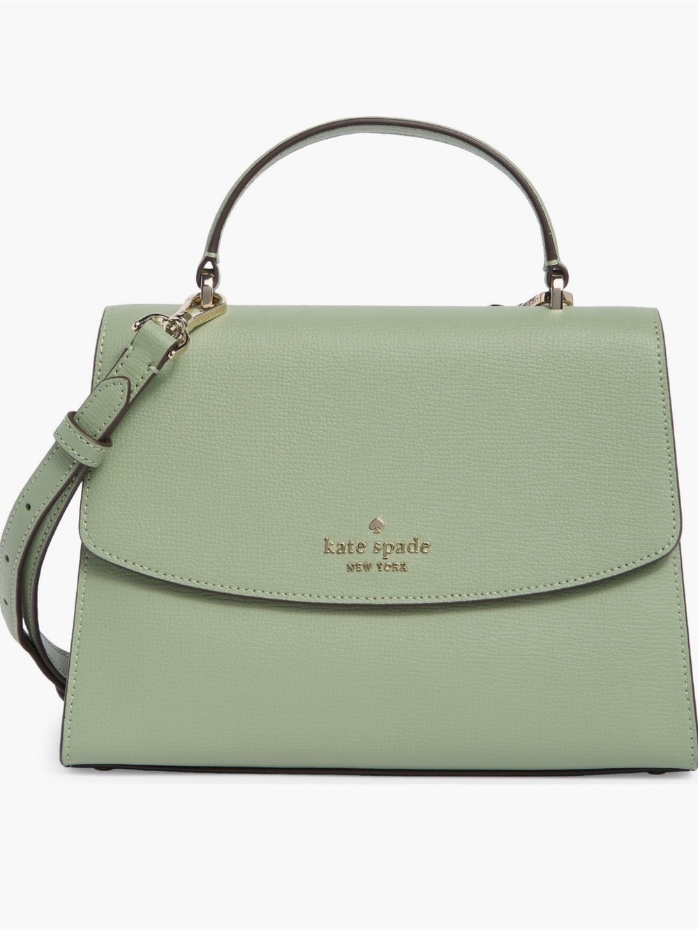Kate Spade Darcy Balsam Green Structured Top-Handle Satchel NWOT
